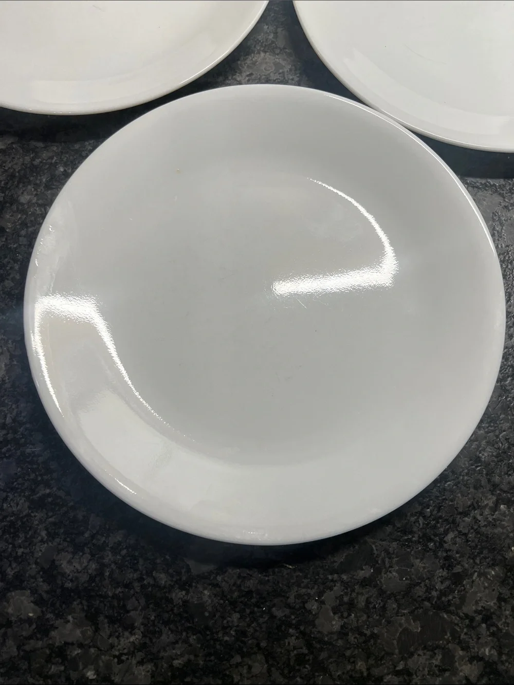 Vintage Corelle Winter Frost White Ceramic lunch or salad Plates - Set of 3